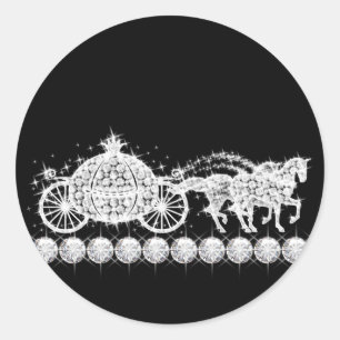 Autocollants Princesse Calèche Diamant Élégante