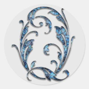 autocollants Q initiaux monogramme