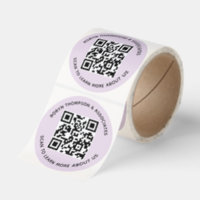Autocollants QR Code personnalisés 3 pouces rond l