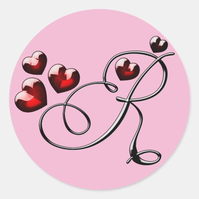 autocollants R initiaux monogramme (Devant)