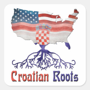 Autocollants racines croates américains