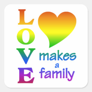 Autocollants Rainbow Family