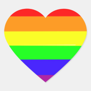Autocollants Rainbow Heart
