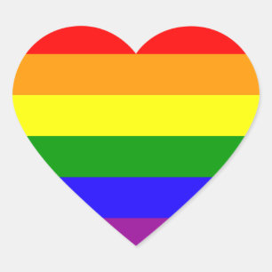 Autocollants Rainbow Pride - coeur