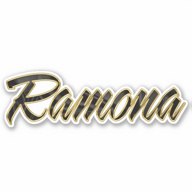 Autocollants Ramona black gold lettering (Devant)