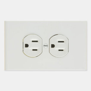Autocollants rectangulaires de débouché électri