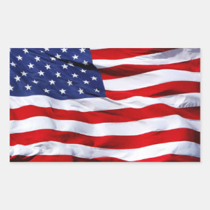 Autocollants rectangulaires de drapeau américain