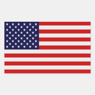Autocollants rectangulaires de drapeau américain