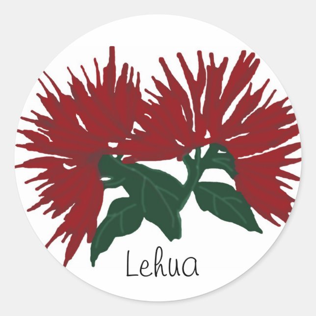 Autocollants Red Lehua Flower (Devant)