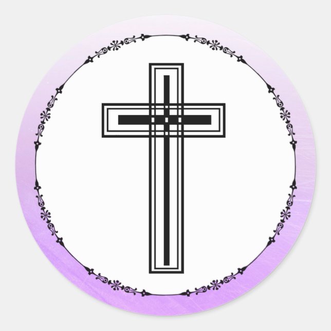 Autocollants religieux de Croix-Rouge et Noire (Devant)