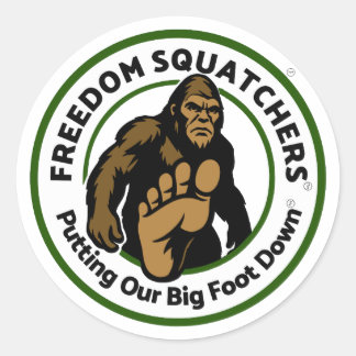 Autocollants ronds "Big Foot Down" de Freedom Squa