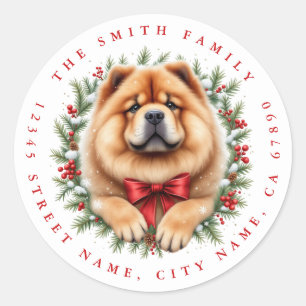 Autocollants ronds Chow Chow