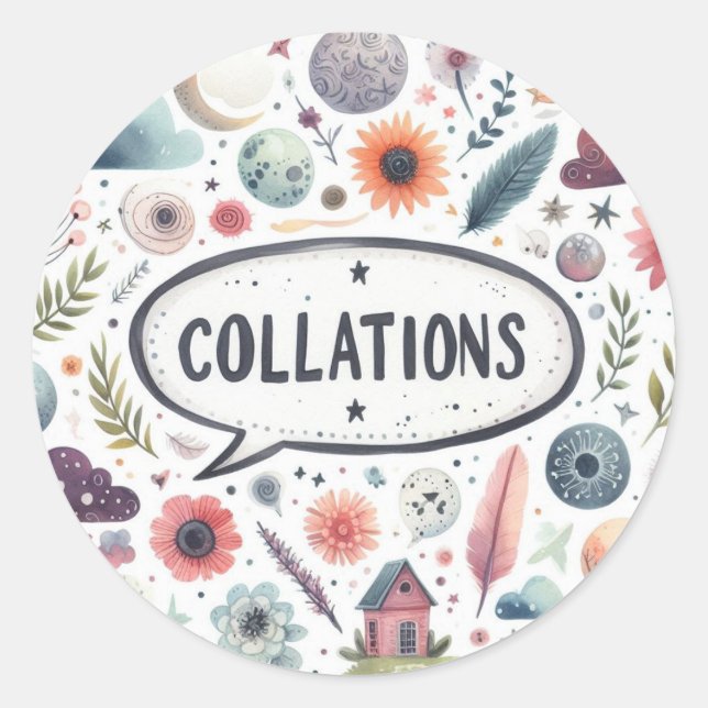 Autocollants ronds classiques (Collations) (Devant)