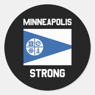 Autocollants Ronds Classiques Minneapolis Strong