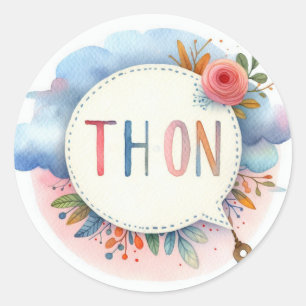 Autocollants ronds classiques (Thon)