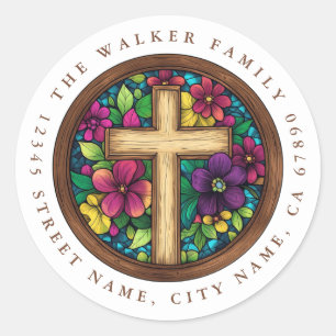 Autocollants Ronds Croix