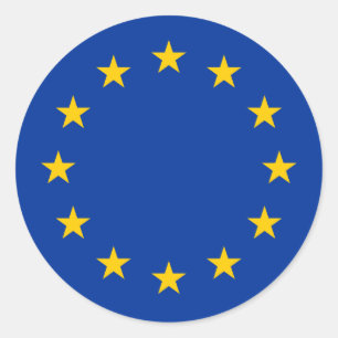 autocollants ronds du drapeau de l'Union européenn