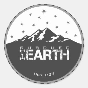 Autocollants ronds modérés de logo de la terre
