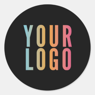 Autocollants Ronds Noirs Promotionnels de Logo d'E