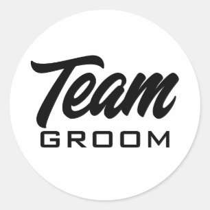 Autocollants ronds personnalisés Team Groom