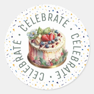 Autocollants ronds pour célébrations, gâteaux et c
