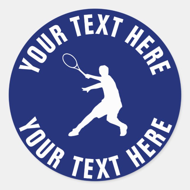 Autocollants ronds pour joueur de tennis, coach ou (Devant)