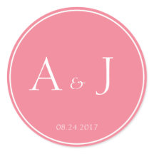 Autocollants ronds roses solides