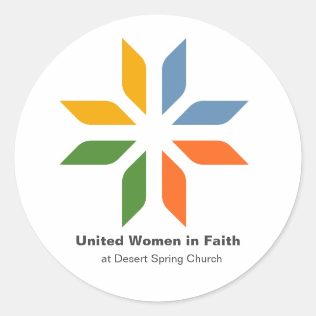 Autocollants ronds United Women in Faith (Devant)