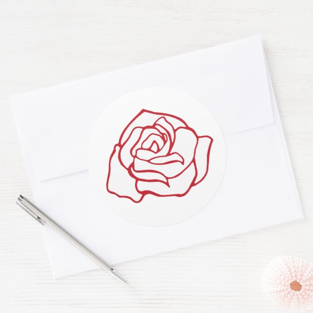 Autocollants Rose (Enveloppe)