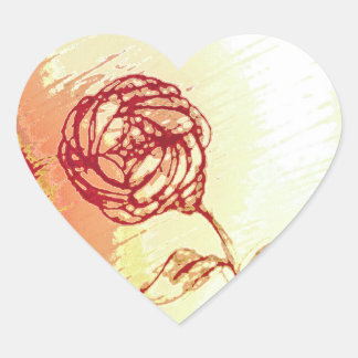 Autocollants Rose Rustique