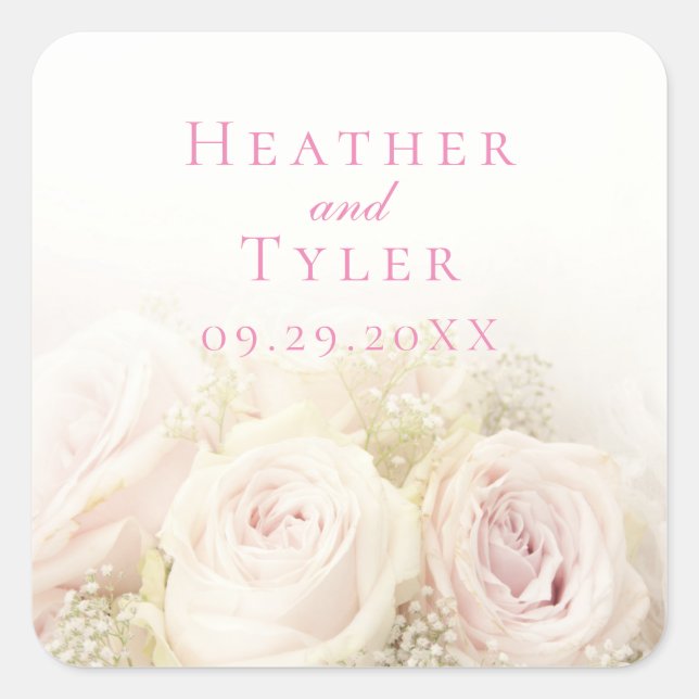 Autocollants Roses de Mariage (Devant)