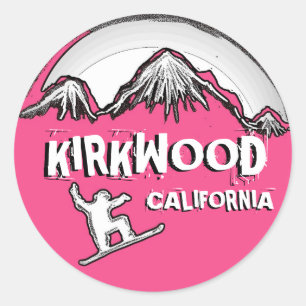 Autocollants roses de surfeur de Kirkwood la