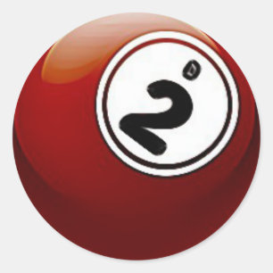 Autocollants rouges de boule de BINGO-TEST