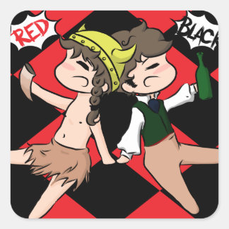 Autocollants rouges et noirs