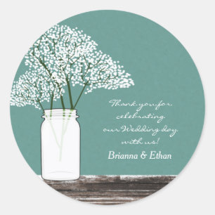 Autocollants rustiques de fleurs de Baby's Breath