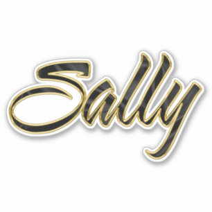 Autocollants Sally black Gold Lettering