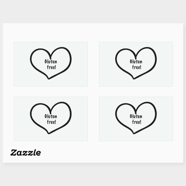 Autocollants sans gluten (Feuille)