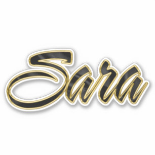 Autocollants Sara Black Gold Lettering