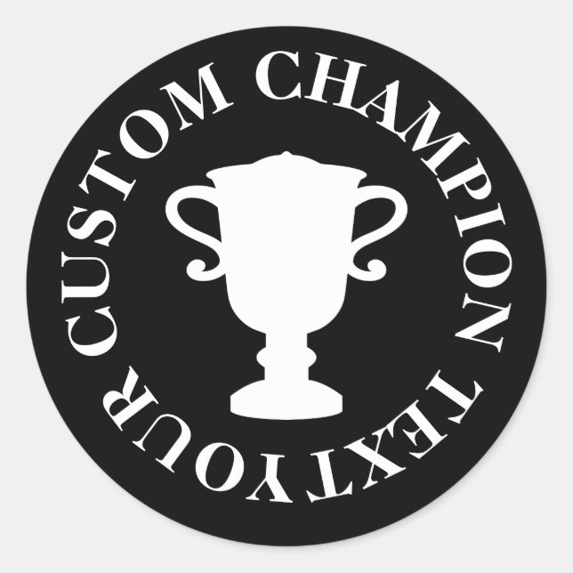 Autocollants silhouette de coupe-trophée personnal (Devant)