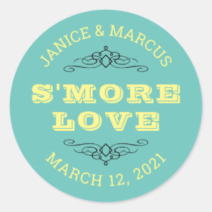 Autocollants S'more Love, Autocollants de Faveur S