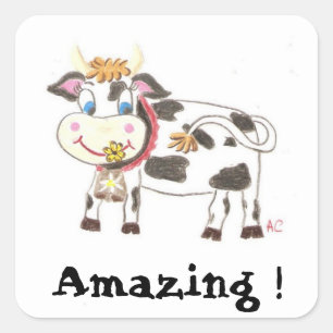 Autocollants suisses de récompense de vache