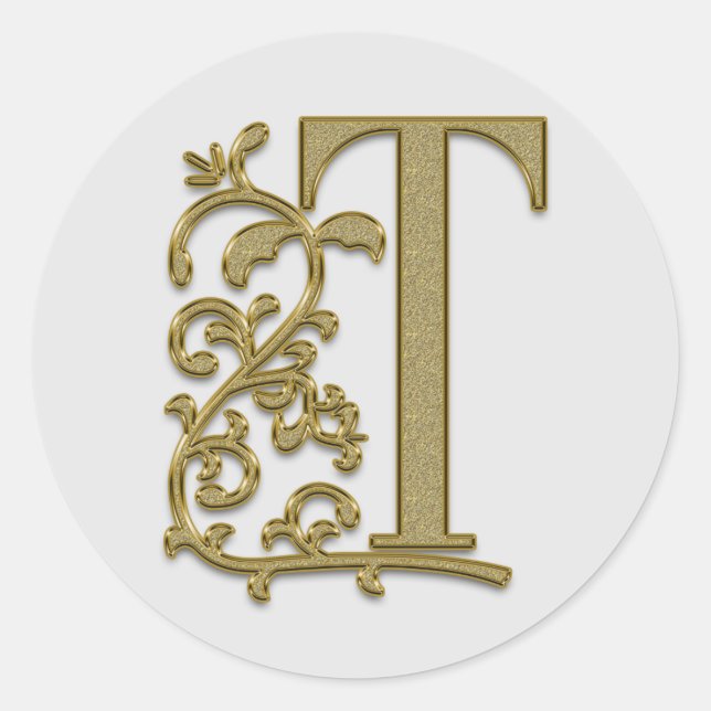 autocollants T initiaux monogramme (Devant)