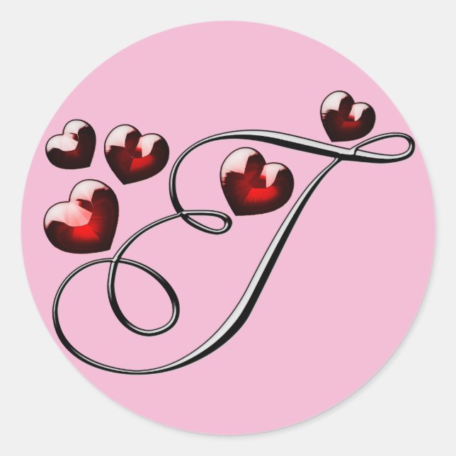 autocollants T initiaux monogramme (Devant)