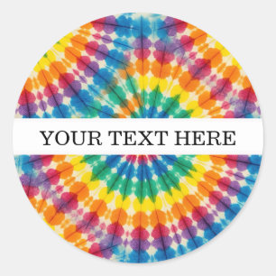 Autocollants Tie Dye Psychedéliques Personnalisés 