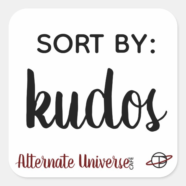 Autocollants "Trier par : Kudos" (Devant)