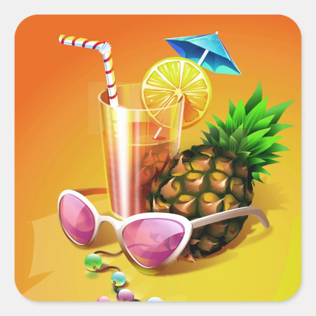 Autocollants Tropical Drink (Devant)