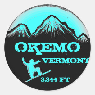 Autocollants turquoises Okemo Vermont
