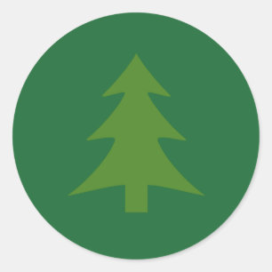 Autocollants verts d'arbre