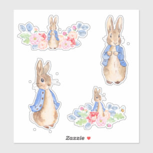 Autocollants vintages de lapin de Pâques de bande