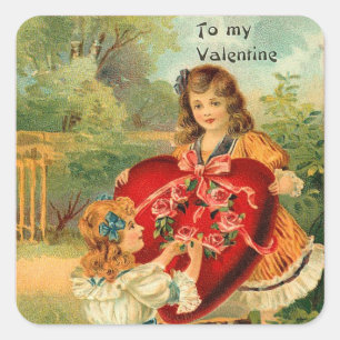 Autocollants vintages de Valentine